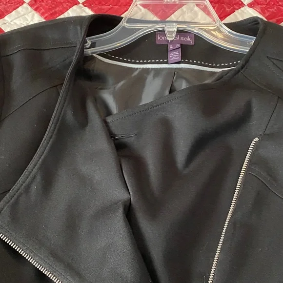 Long Tall Sally size 12 Black Women's Pantsuit with Zipper Detail - Picture 6 of 16